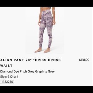 Criss cross align leggings